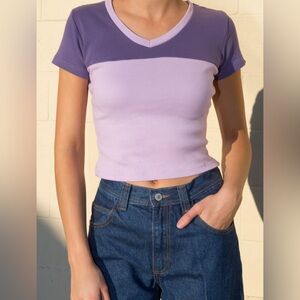 Brandy melville purple V neck top